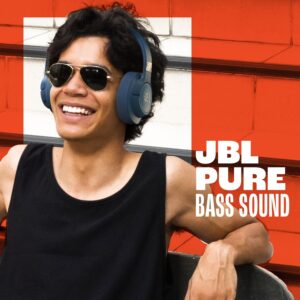 JBL Tune 720BT Wireless Over-Ear Headphones, Pure Bass Sound, Bluetooth 5.3, 76H Battery, Hands-Free Call, Multi-Point Connection, Foldable, Detachable Audio Cable - Black, JBLT720BTBLK
