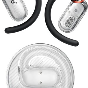 soundcore V40i by Anker, Open-Ear Headphones, Crystal Clear Design, 4 Adjustable Positions for Every Ear Size, Richer Bass, IP55, 21-Hour Playtime, AI Clear Calls, Bluetooth 5.4, App Control
