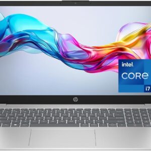 HP Laptop 15-fd0111ne, 15.6" Full HD Display, Intel® Core™ i7-1255U, 16GB RAM, 512GB SSD, Intel® Iris® Xe Graphics, Windows 11 Home, Keyboard English/Arabic, Natural silver [B21RHEA]