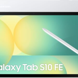 Samsung Galaxy Tab S10 FE, WIFI Android Tablet, 8GB RAM, 256GB Storage, 10.9” Screen, 90Hz Display, S Pen Included, IP68, Long Battery Life, Silver (UAE Version)