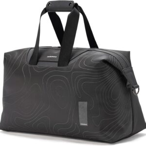 MOKOBARA The Fuji Duffle | 28L Nylon Gym & Travel Bag with Detachable Sling|Perfect for Weekend Trips, Overnight Stays, & Sports | Lightweight, Durable Duffle for Men & Women (Satellite View, Black)