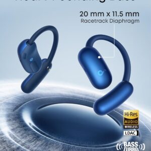 soundcore AeroFit 2 by Anker, Open-Ear Headphones, Adjustable Ear Hooks, Snug Fit, Rich Bass, Hi-Res, 42H Playtime, Bluetooth 5.4, IP55, AI Clear Calls, Wireless Charging,Translation Earbuds Real Time